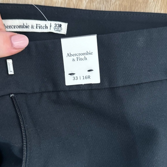 Abercrombie & fitch high rise cuffed tailored straight pant 33/16 - Picture 7 of 7